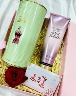 john paul gaultier perfume for women la belle perfume and a Victoria secret body cream