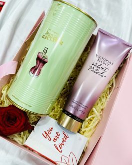 john paul gaultier perfume for women la belle perfume and a Victoria secret body cream