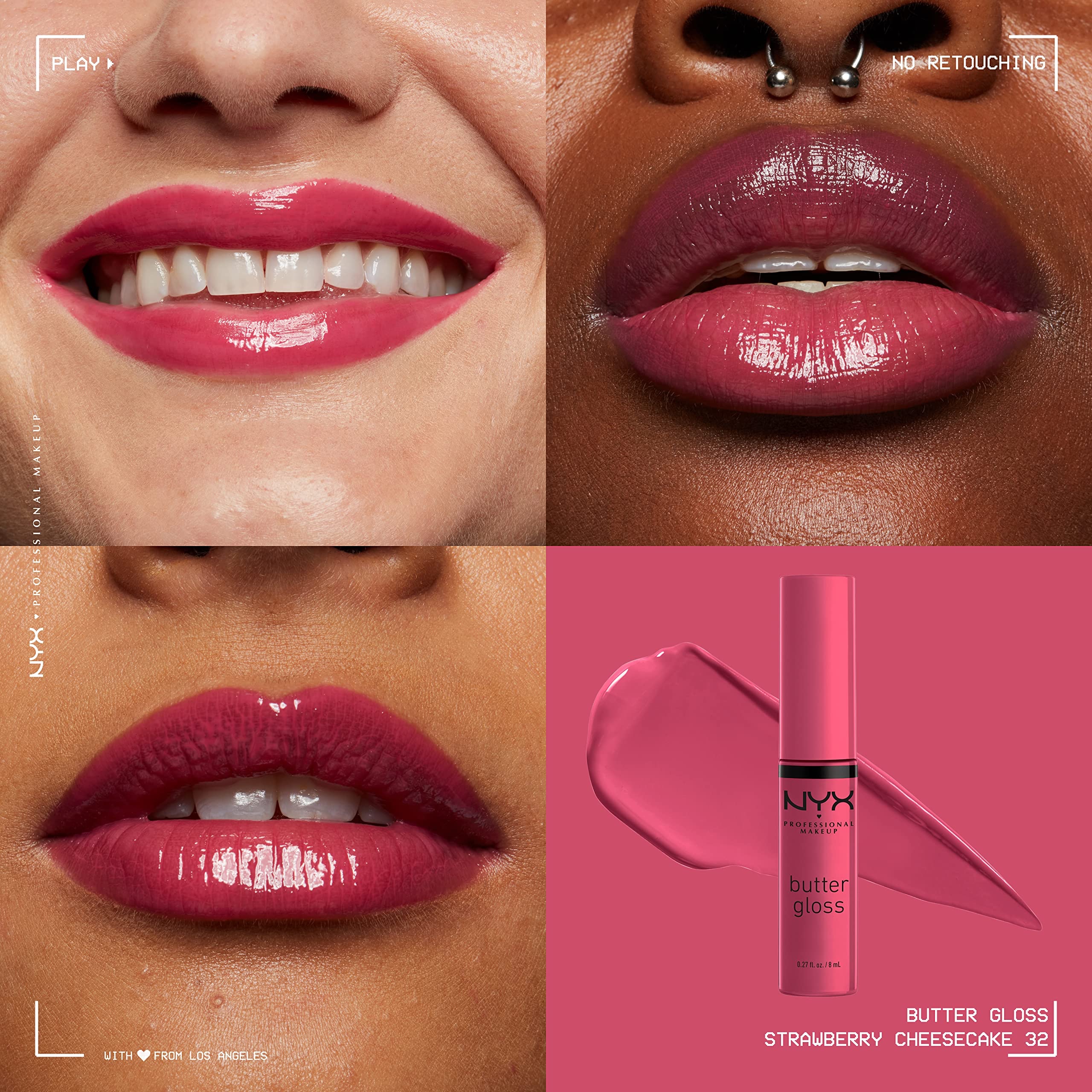 NYX PROFESSIONAL MAKEUP Butter Gloss, Strawberry Cheesecake 32 - Image 3