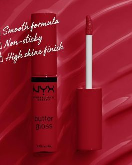 Nyx Professional MakEUp Butter Gloss, Non-Sticky Lip Gloss – Rocky Road (Wine)